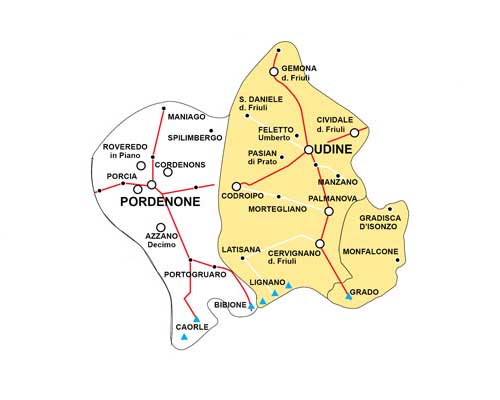 Mappa distribuzione Città Nostra Udine 